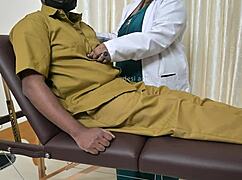 Patient Shocked as Doctor Inspects His Pulsing Cock Closely