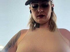 I trained at times square gym with hard nipples and sweaty pussy as guys stared and grabbed cocks