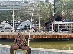 Chubby Brazilian Shows Off Massive Cock in Multiple Public Parks and Streets