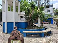 Chubby Brazilian Shows Off Massive Cock in Multiple Public Parks and Streets