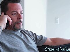 Teen stepdaughter drilled deep by cougar milf taboo