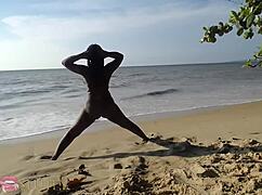 elvie the slutty ebony gets fucked hard on the beach in part 4