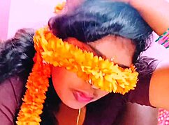 Indian Housewife Cheats on Husband Riding Father-in-Law Cowgirl with Dirty Telugu Talk