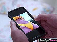 oh stepdad ur gettin sooo hard lookin at my bikini pics i can see it throgh ur pants!!