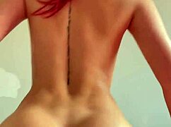 Latina redhead spanked rough doggystyle before creampie floods tight wet pussy pov