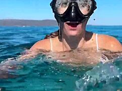 wanna see this perfect young babe in clear skies by blue water?