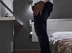 Skinny tanned neighbors rip clothes for cfnm cuckold with huge cock and dirty talk.