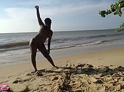 elvie the slutty ebony gets fucked hard on the beach in part 4