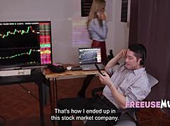 wall street milf sluts spit and fuck freely at the office