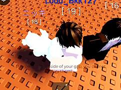 Transando no roblox turns into steamy condom condo play with crossdressing fun