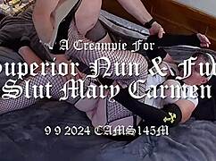 you creampie this superior nun fuckslut mary carmen hard granny style?