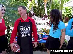 nicki rebel and me got wild with two big tit blondes riding monster cocks... what a day!!