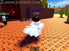 Transando no roblox turns into steamy condom condo play with crossdressing fun