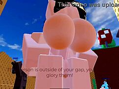 Transando no roblox turns into steamy condom condo play with crossdressing fun