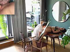 asandra your tattooed girlfriend with long hair moans in pov as you lick her pretty pussy to orgasm