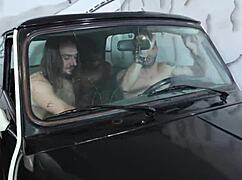 six cram into mini car for insane group orgy featuring joss