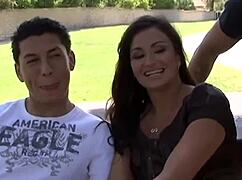 whoa check this busty brunette smoking while getting doggy fucked by bf 🔥🍑