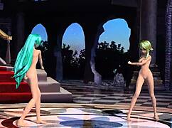 hatsune miku and gumi go full nude in cendrillon project diva mod!