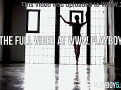 Two Playboy Brunette Models Stripping Snow Softcore Exposing Sexy Naked Bodies Amazing Milfs!