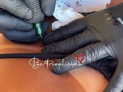 hey tattoo girl did you really pay with your tight pussy?