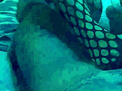 her sexy nylons wrap tight around cock for footjob bliss