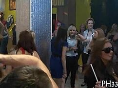 striptease slut group fucked cumshot in nightclub hardcore