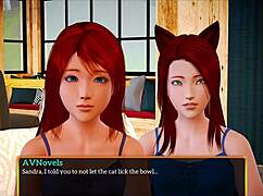 Teen redhead plays intriguing family game twist