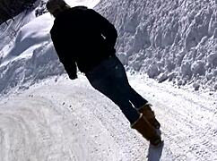 Ski Vacation Strip Tease Ends In Snow Pee