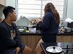 My curvy Colombian pussy throbs for stepbro's cock