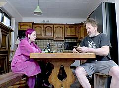 busty redhead milf hairy pussy fucked hard breakfast