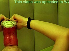 Huge Monster Cock Deepthroats College Boy's Mouth with Rough Tongue Assault