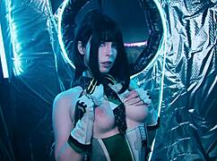 Stellar Blade Eve Takes Gloryhole Deepthroat Facial Cumshot