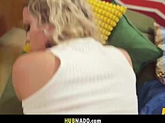 maya rose with short hair blonde big tits waits for steve q monster cock blowjob rimjob