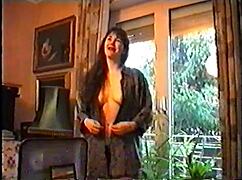 sexy housewife alicia dances while shaving her smooth wet pussy