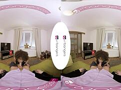 hot ebony student sucks cum then gets fucked hard in vr