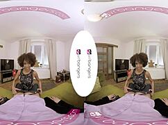 hot ebony student sucks cum then gets fucked hard in vr