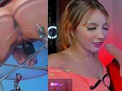 this colombian lesbian slut moans loud as machine sucks her tits while vibrator buzzes pussy to orgasm
