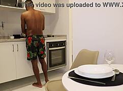 Black Cock Tops Her Coffee