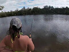 bustydiamond fishes then takes a public pounding outdoors