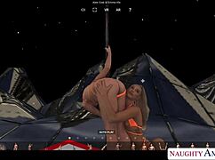 big tits striptease rips clothes at naughty america's huge 24/7 club