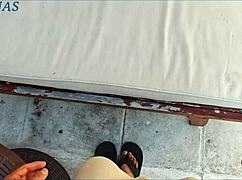 chapina selling juices never dreamed she'd get fucked by a dark latino with thick brown dick