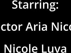 Perverted podiatrist Nicole Luva tickles petite Latina feet backstage in latex gloves