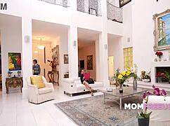 Blonde Australian Cougar Mommy in Pantyhose Parodies Right-Wing Orgasm Fantasy