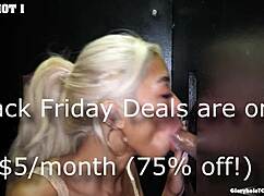 gia returns for third gloryhole pounding and cum swallowing session at secret spot