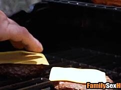 Slutty Stepdaughter Khloe Kapri Threesomed Hard by Stepdad and Stepbrother's Monster Cocks