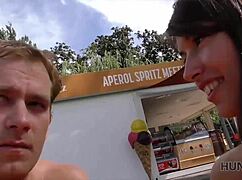 young czech teen takes anal cash pounding bent over outdoors