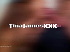 tina slurps her own oozing mega cock in talented blowjob preview