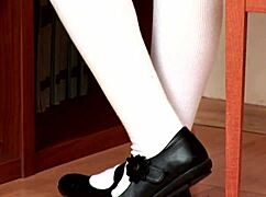curious schoolgirls explore sharing intimate moments on bed