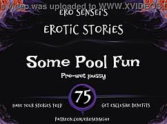 diving into poolside masturbation vibes for her erotic female orgasm rush