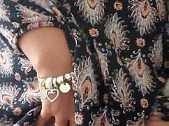 Latina Curly Beauty Fucks Big Black Dildo Deep In Her Tits And Pussy